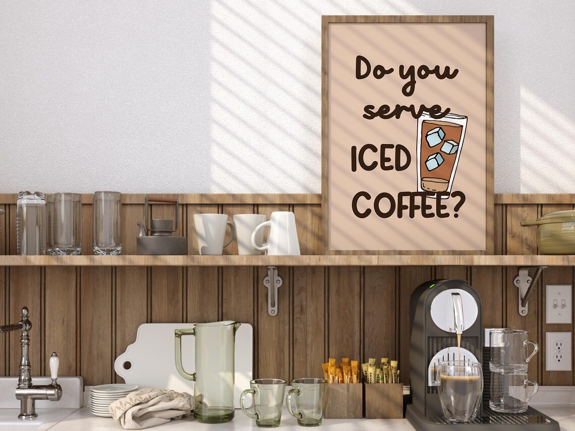 Do You Serve Iced Coffee? Minimalist Café Decor - Image 4
