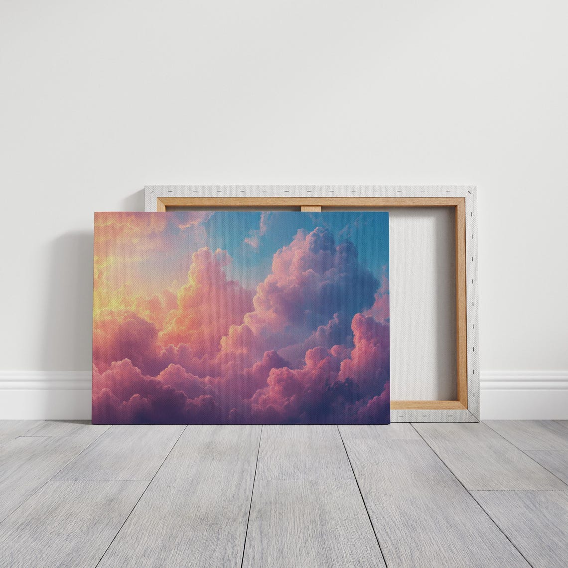 Dreamy Pastel Cloudscape Sunset Pink Purple Golden Sky Poster - Image 5