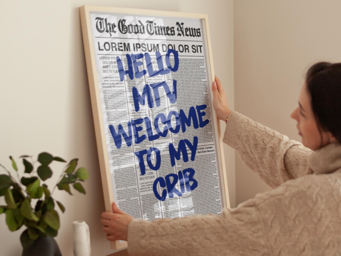 Welcome To My Crib Wall Art Boho Minimalist Prints Modern Art Bohominimalistdecor Funny Art - Image 2