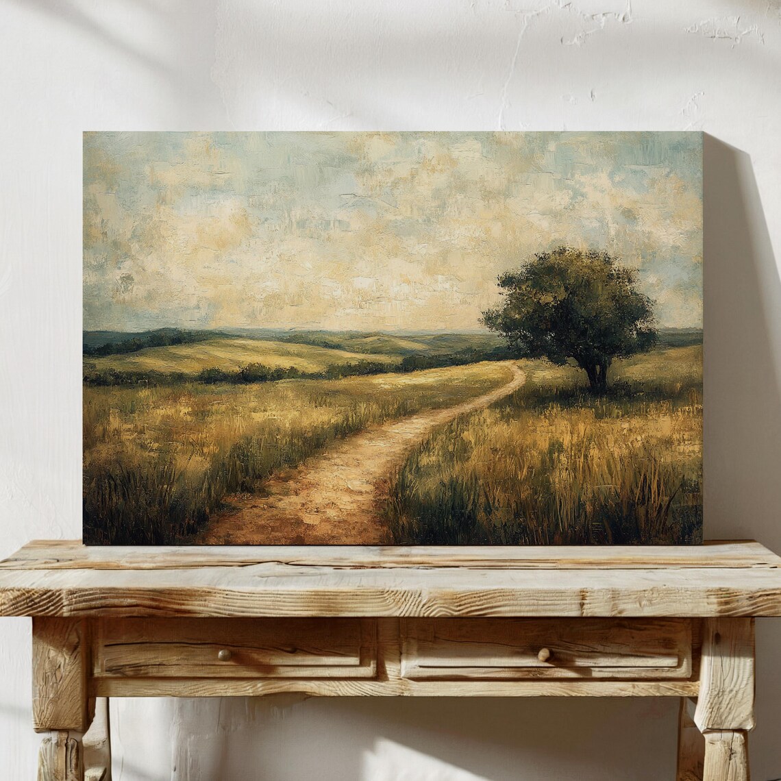 Winding Country Path, Rustic Landscape Art Print - Image 3