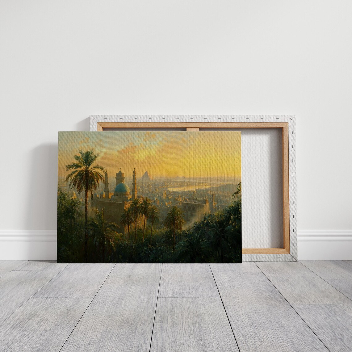 Golden Cairo Sunset, Egyptian Landscape Art Print - Image 5