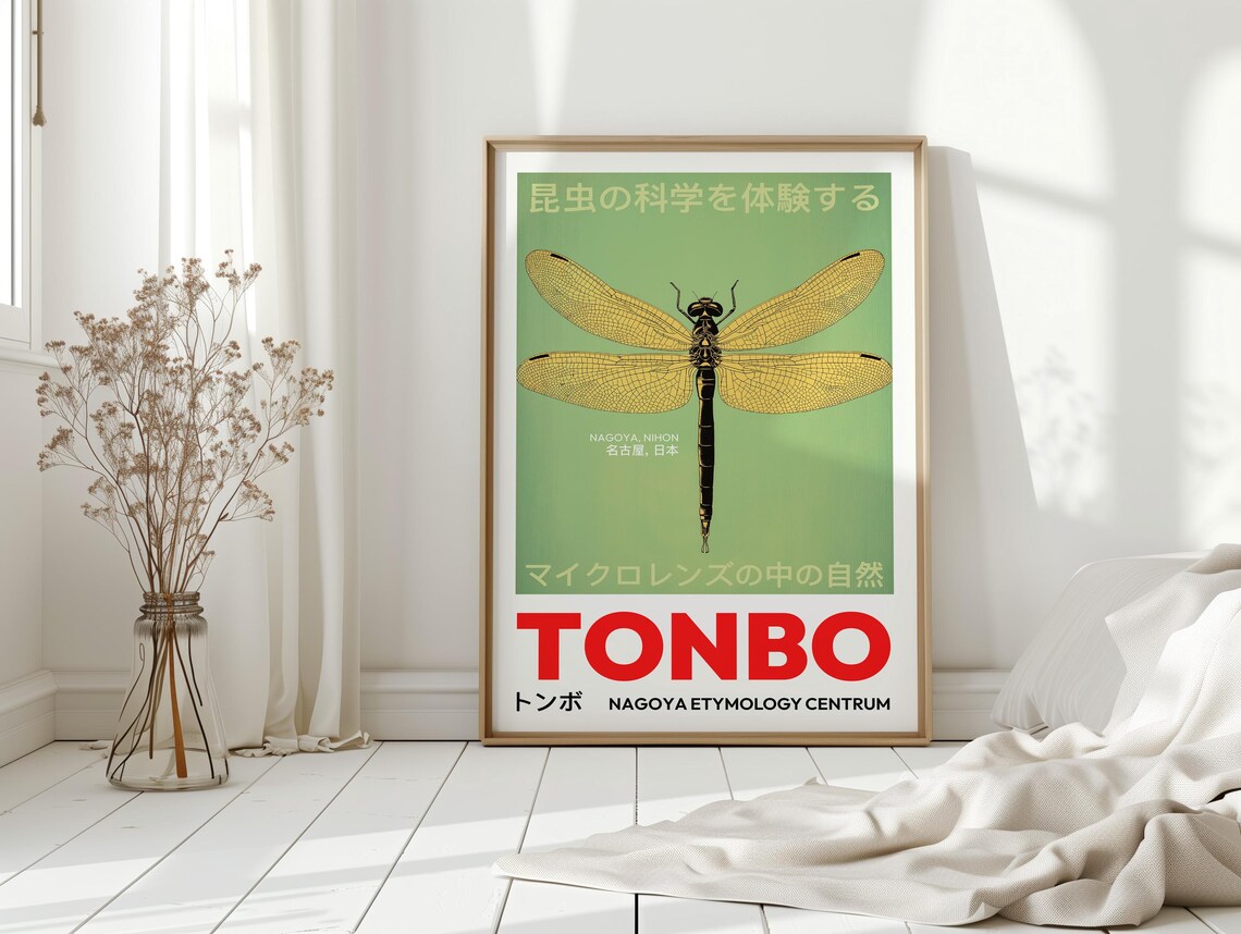 Japanese Dragonfly, Vintage Entomology Art Print - Image 2