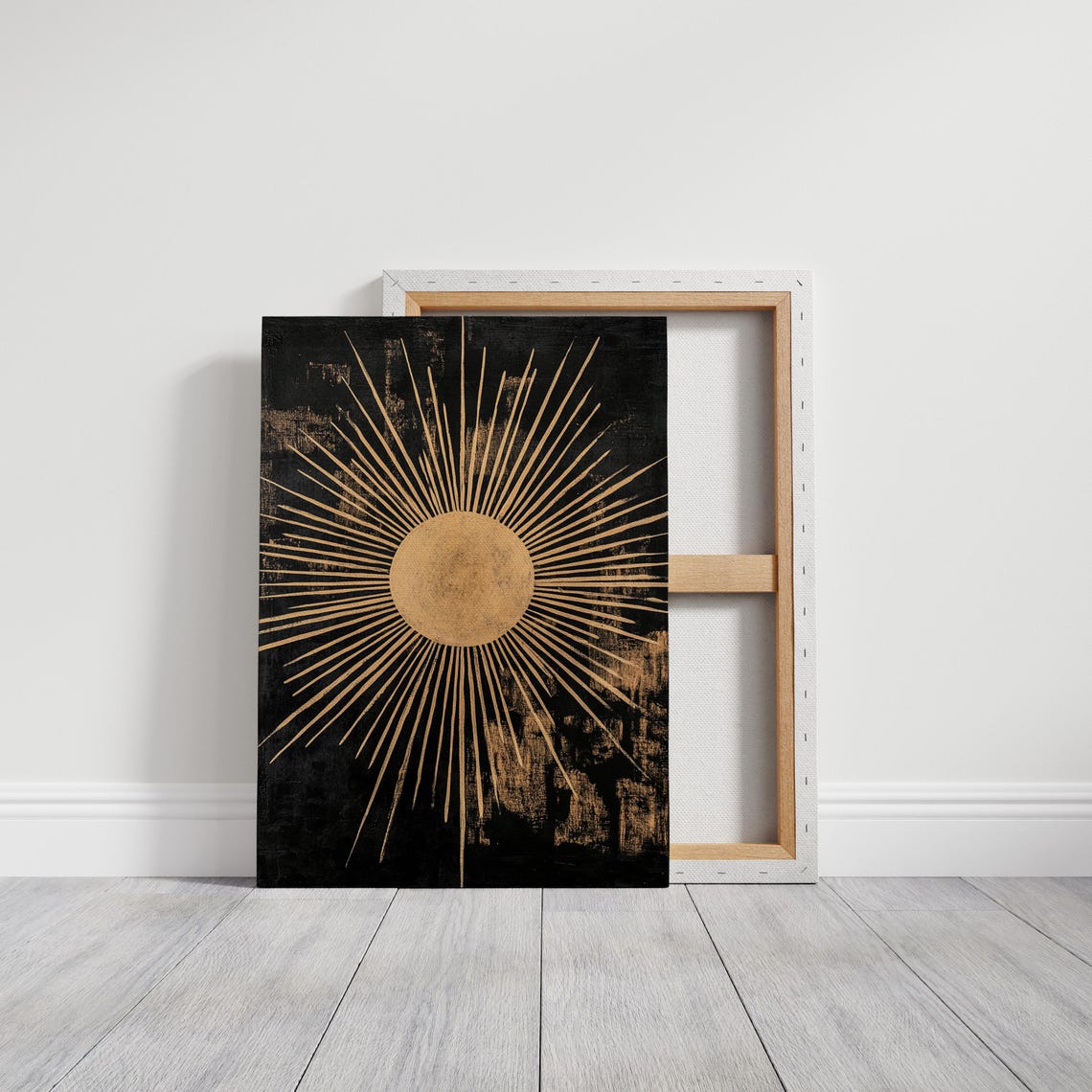 Golden Sunburst Abstract Art On Black Radiating Elegance And Energy In Modern Geometric Design - Image 5