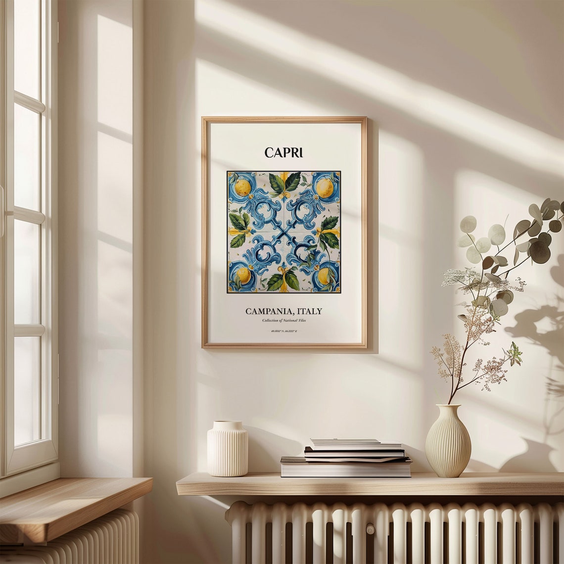 Capri Campania Italy Amalfi Lemon Tile Pattern Decor Art Poster - Image 3