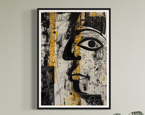 Egyptian Art Print Ancient Egypt Travel Poster Eye Of Horus Home Decor Gift House Warming Wall Decor Home Office Interior Design Abstract