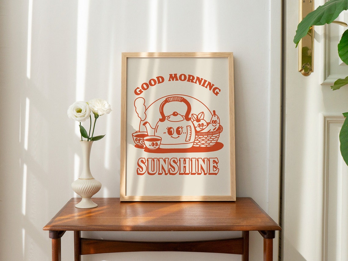Cute Kitchen Wall Print Print Retro Food Wall Decor Large Breakfast Art Prints Vintage Art Cottagecore - Image 2