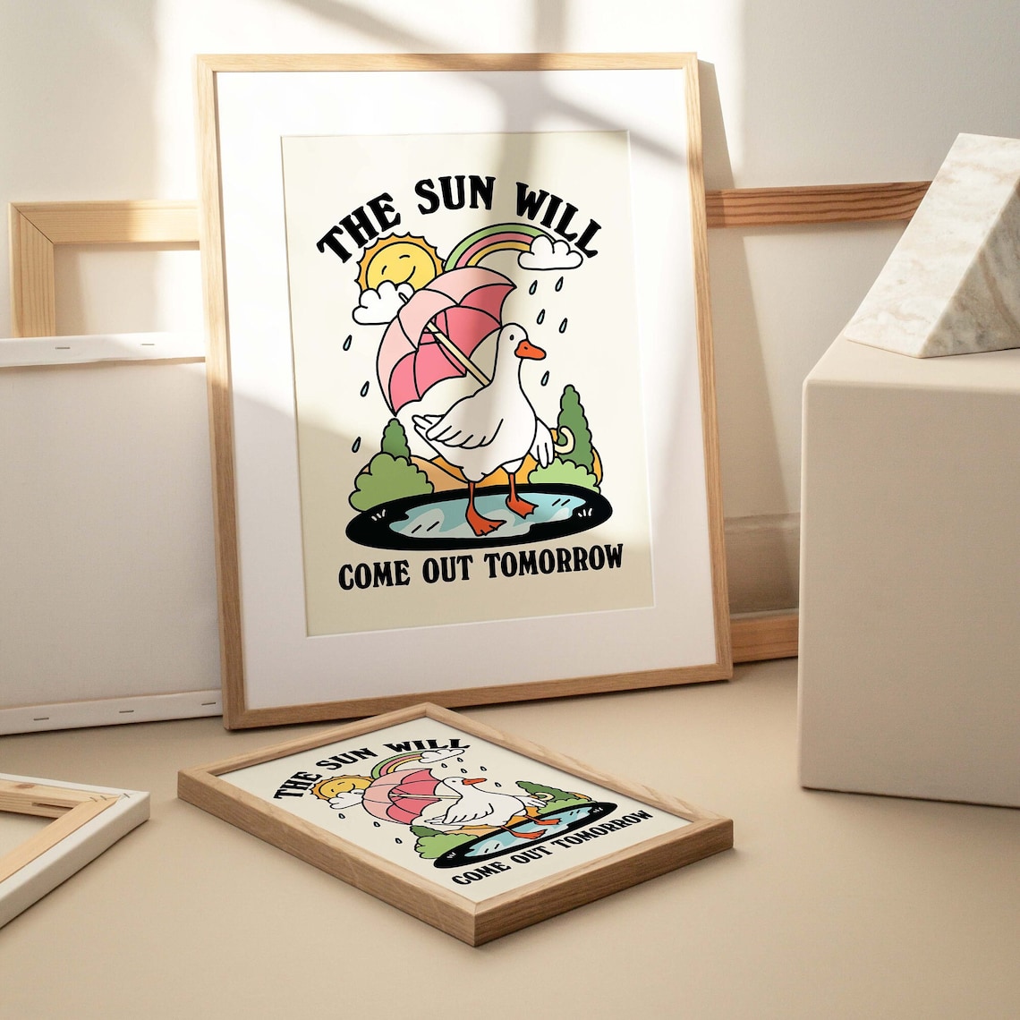 Cute Goose Affirmation Poster for Kids' Spaces - Image 3