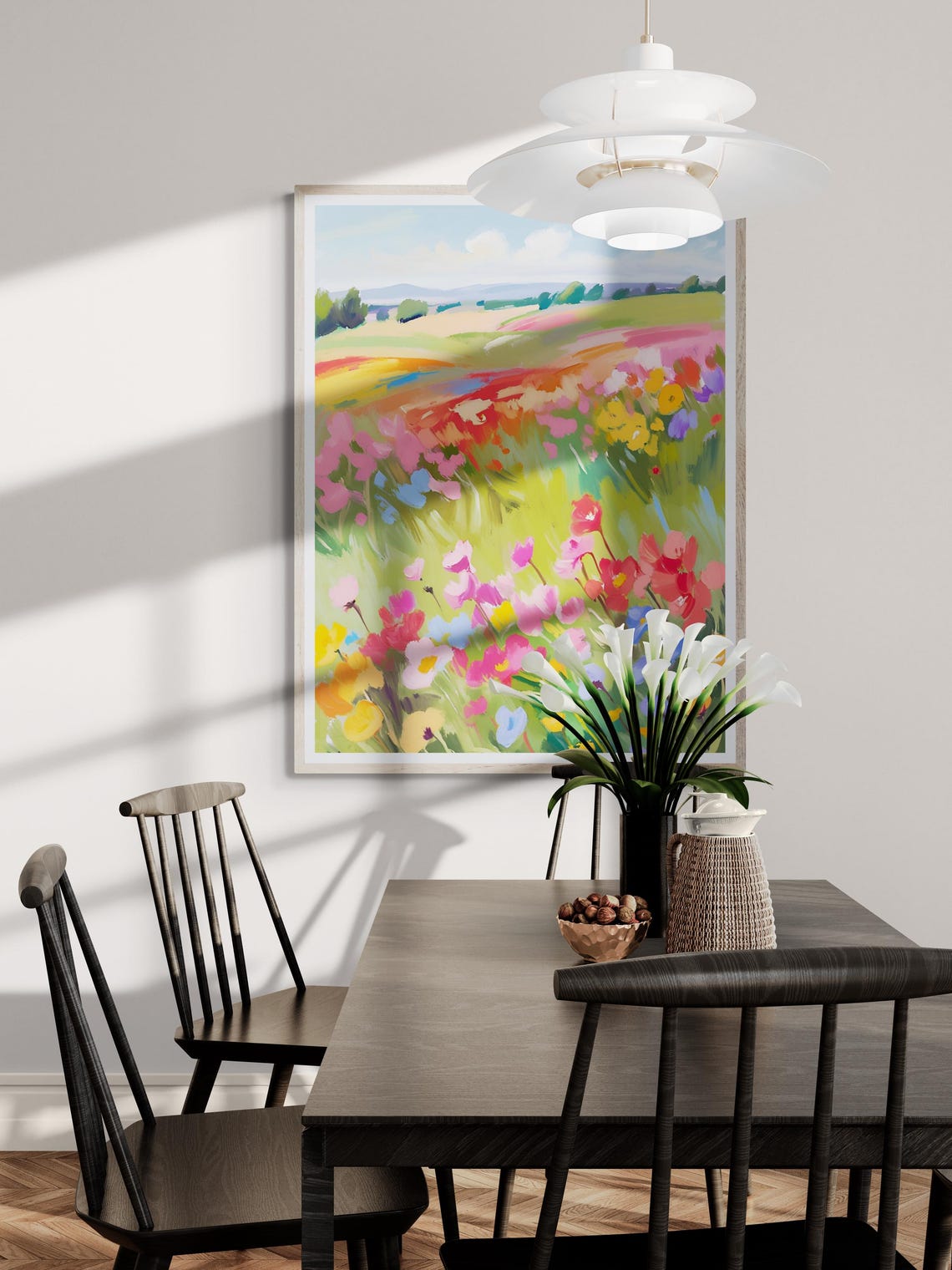 Vibrant Wildflower Meadow Impressionist Floral Landscape Art Poster - Image 4
