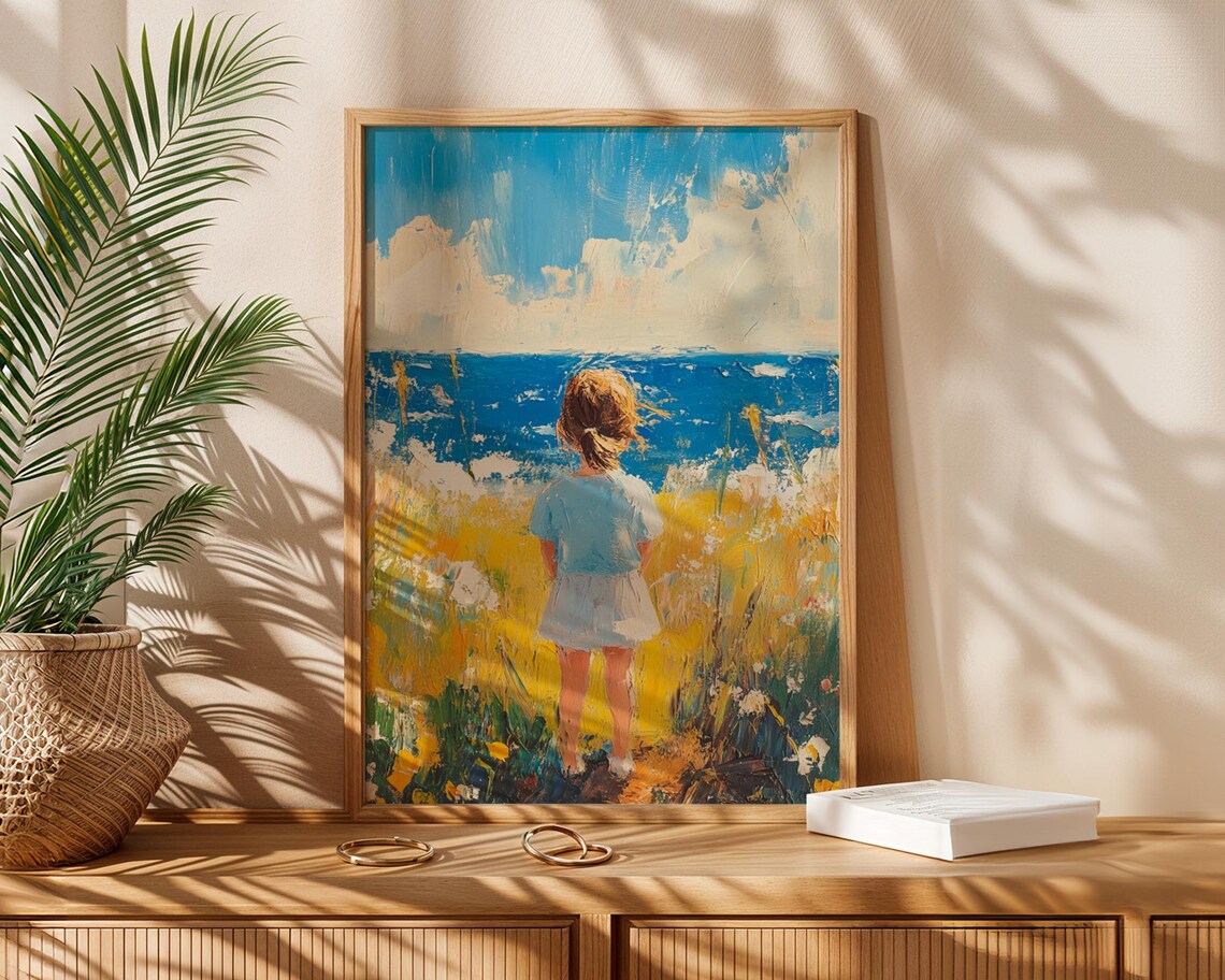 Waves Wall Art Crashing Sea Waves Sunshine Waves Print Sea Photo Wave Poster Art Girl And Blue Ocean Photo Art