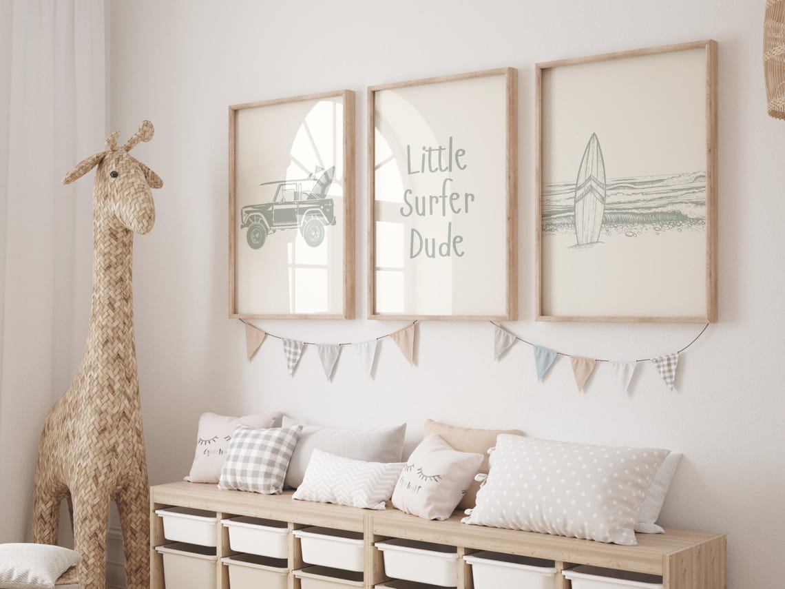 Palm Tree Beach Print Coastal Beach House Decor Surf Nursery Beach Kids Room Print Single Palm Tree Tropical Paradise Wall Art - Image 3