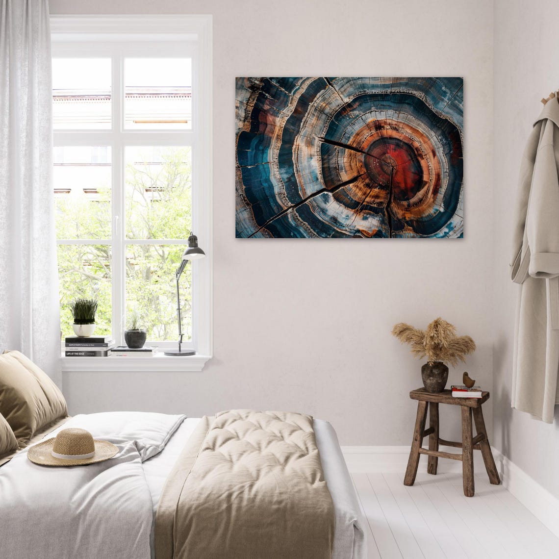 Abstract Tree Ring Art Colorful Tree Rings Poster With Intense Colors Unique Wall Art For Modern Design - Image 5