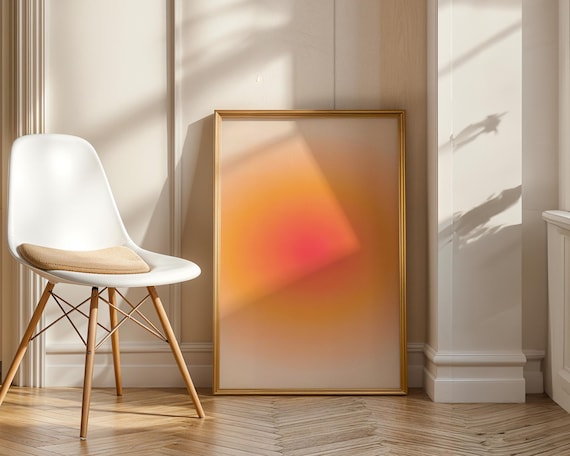 Sunset Aura Gradient, Minimalist Art Print