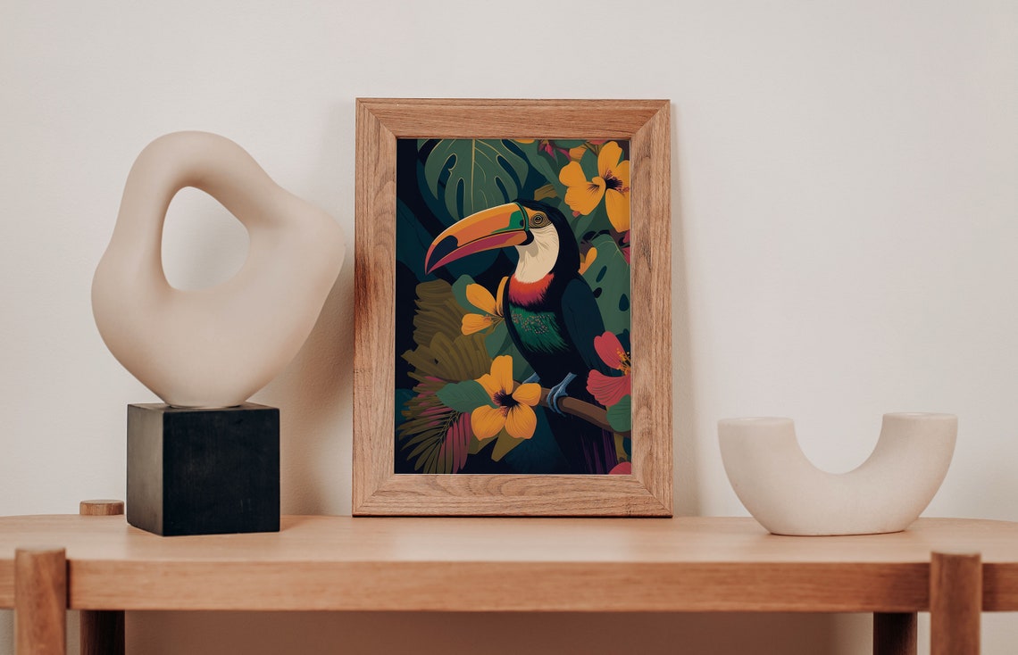 Tropical Paradise Decor Colorful Toucan Bird Poster Boho House Decor Nursery Decor - Image 2