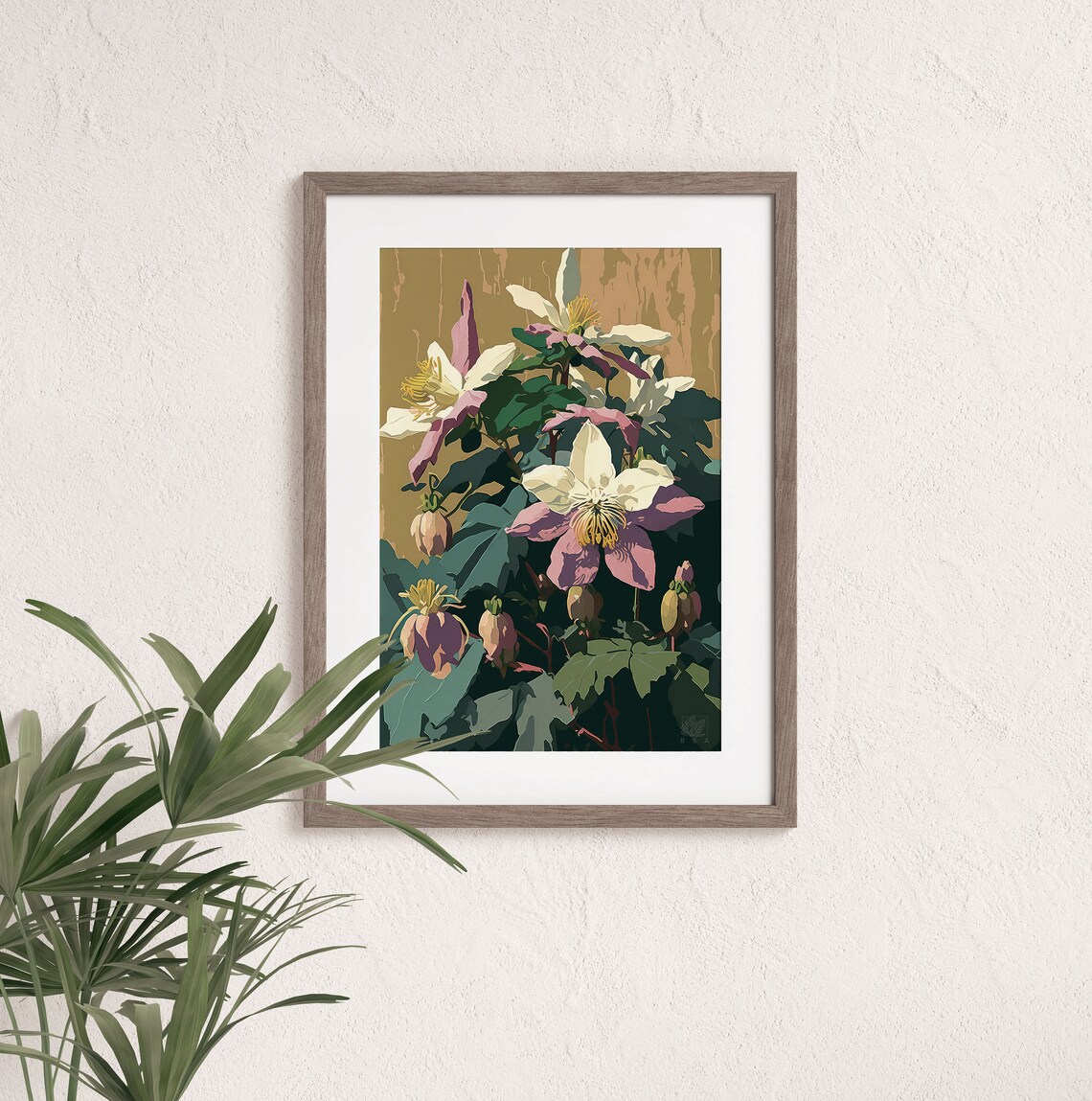 Colorado Columbine Wildflowers Pastel Botanical Garden Poster - Image 3