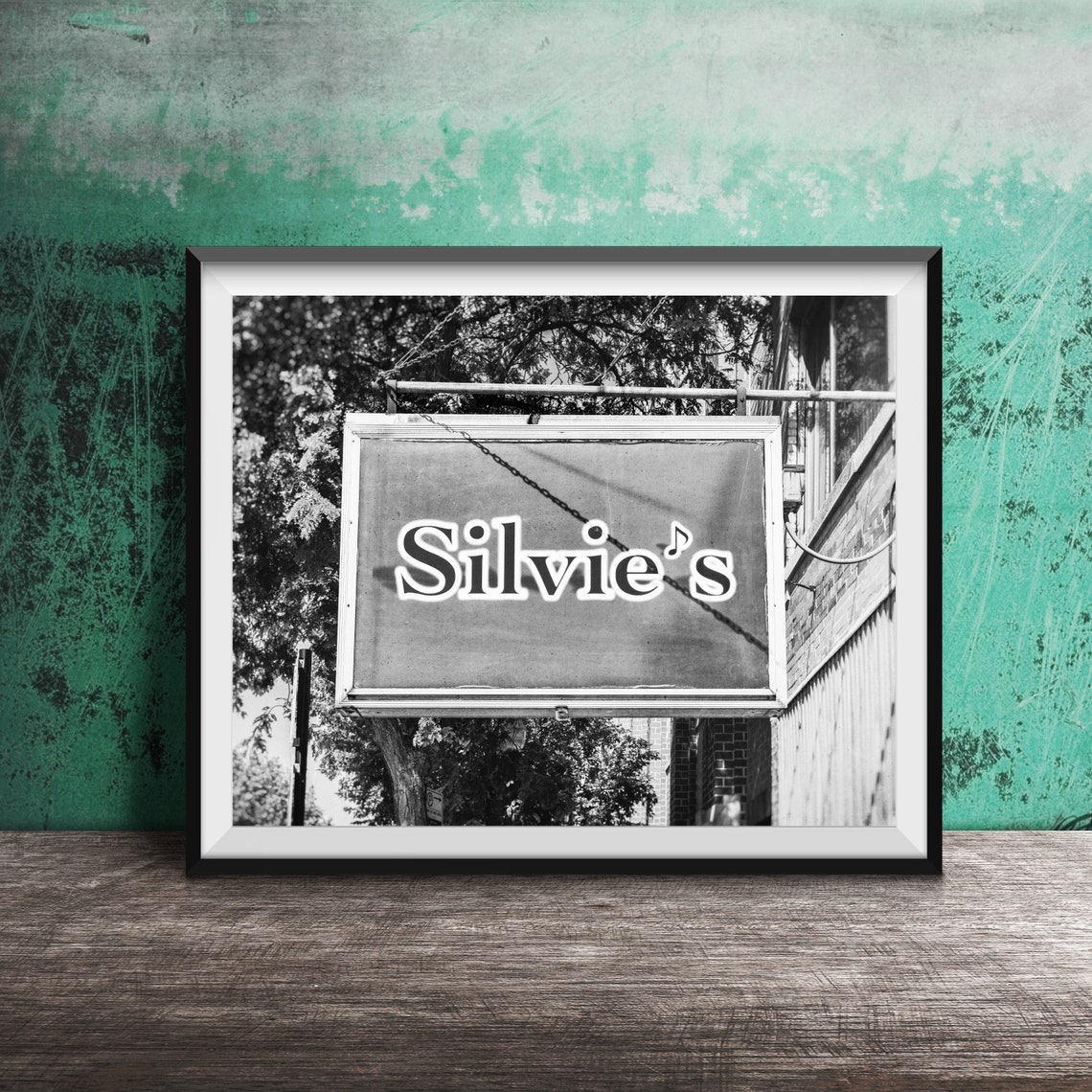 Silvie's Purple Hanging Bar Sign Chicago Street Photography Poster - Image 2
