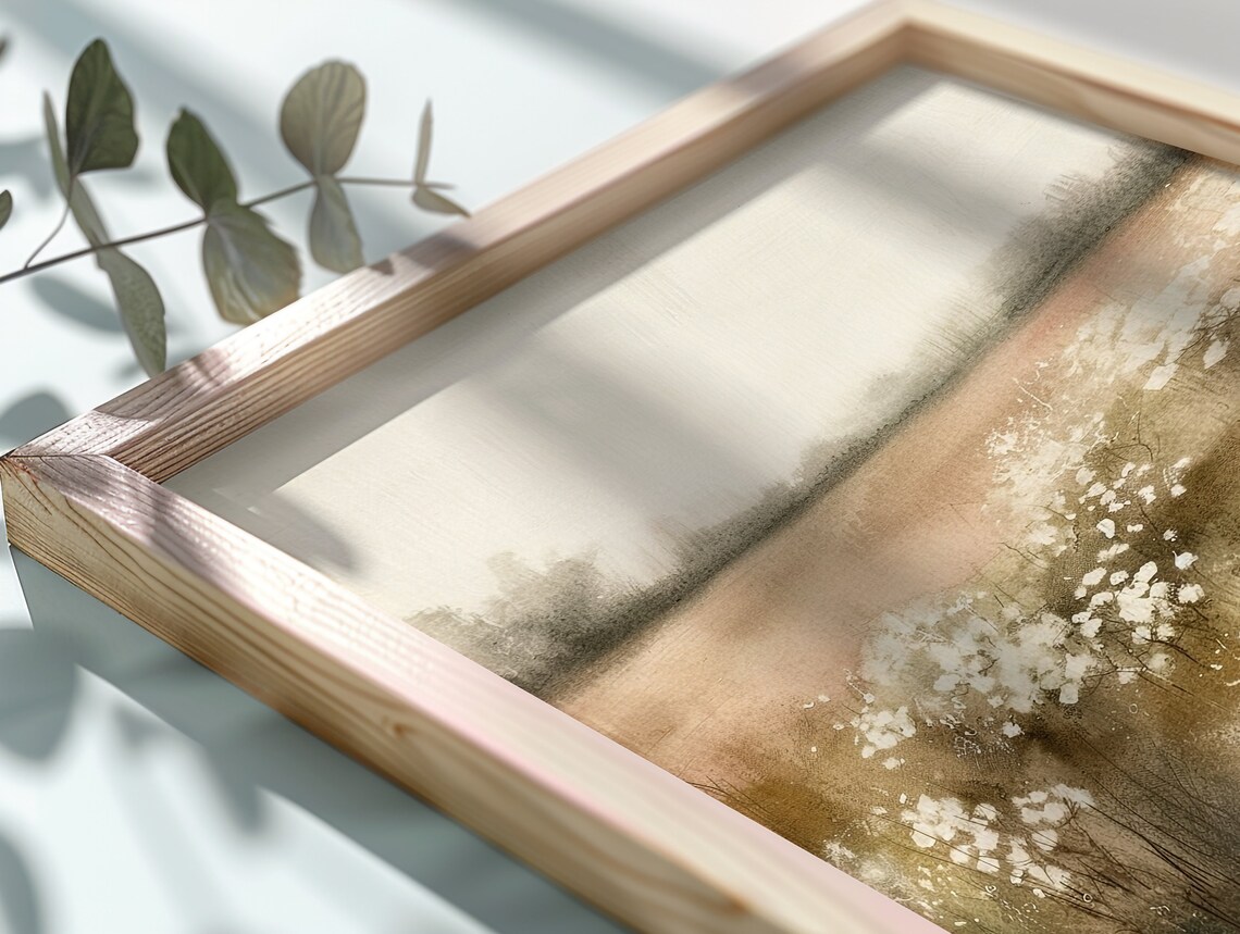 Spring Landscape Watercolour Art Print, Vintage Cottagecore - Image 3