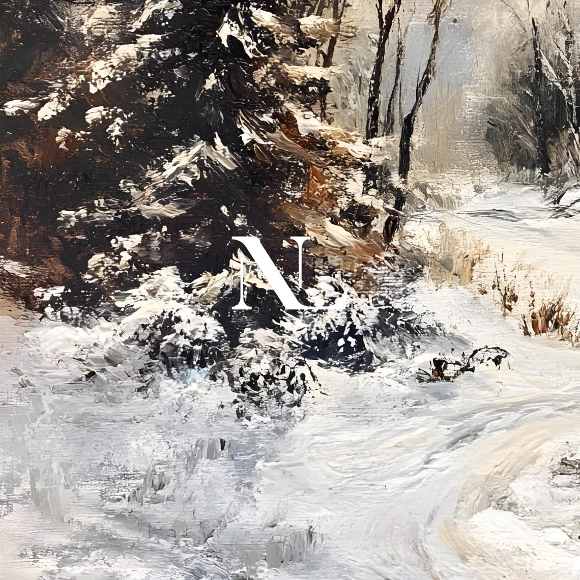 Snowy Winter Forest Path Snow Covered Trees Landscape Poster - Image 4