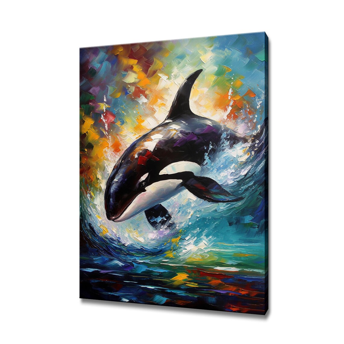 Orca Killer Whale Portrait, Ocean Sea Life Art Print