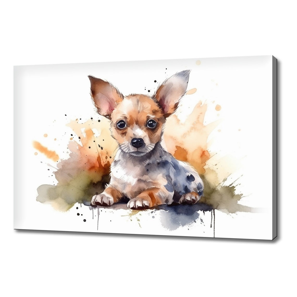Chihuahua Dog Watercolour Painting Style Print Art Animals Wall Art Print On Gift For Dog Lover Dog Picture Print
