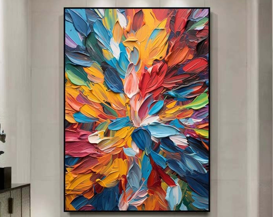 Knife Painting Abstract Textured Art Print