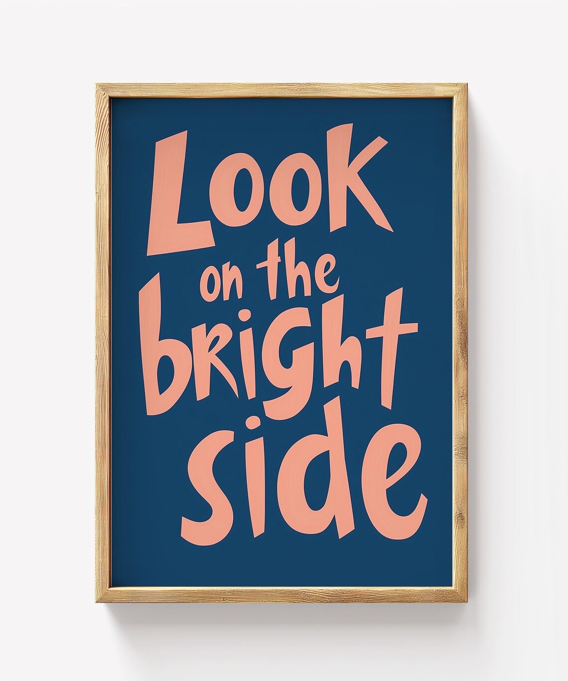Look On The Bright Side Print Inspirational Quote Poster