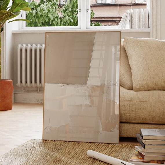 Minimalist Wall Art Print Modern Rolled Posters For Home Decor Abstract Living Room Gift Lovers Neutral Tones