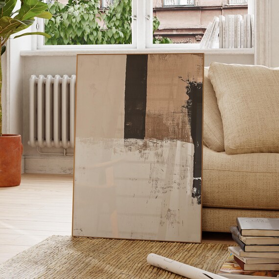 Minimalist Wall Art Print Modern Rolled Posters For Home Decor Abstract Living Room Gift Lovers Neutral Tones