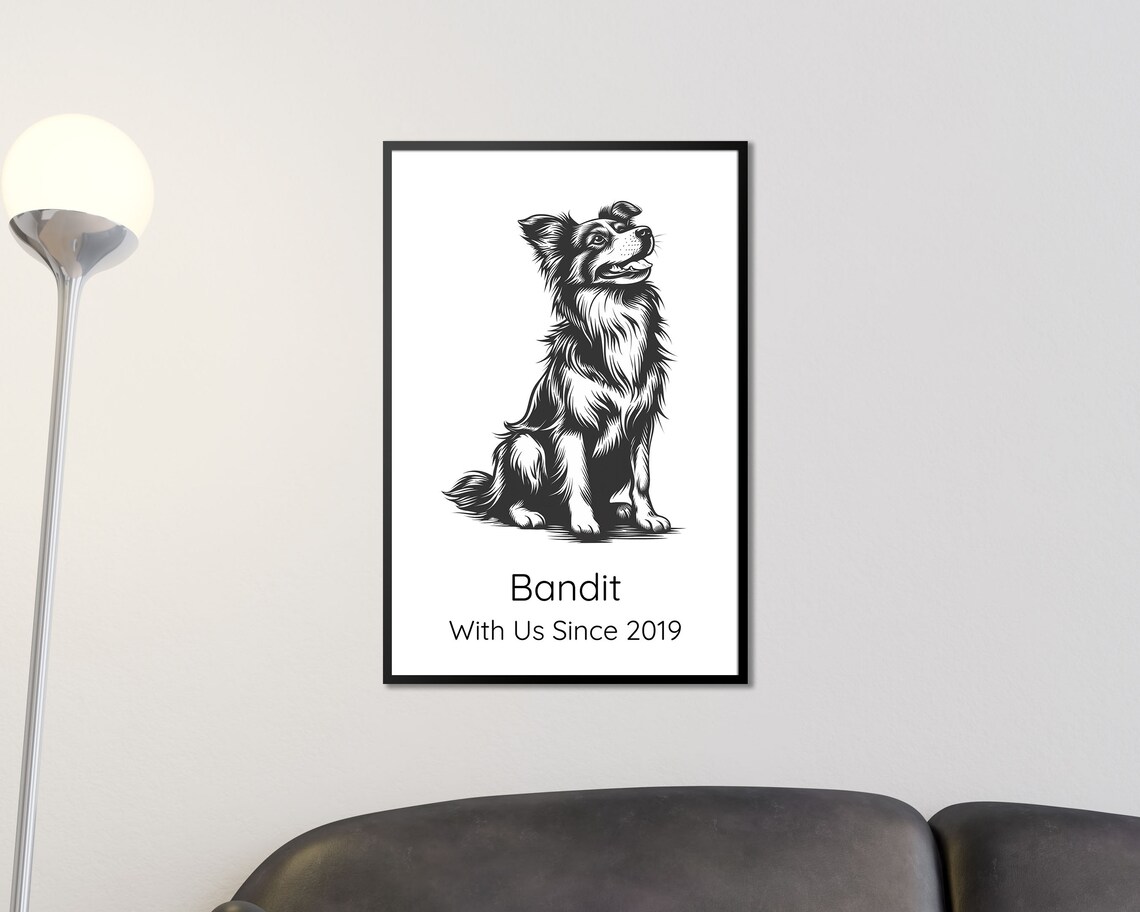 Personalized Pug Portrait Muffin King Of Couches Pet Memorial Poster - Image 4