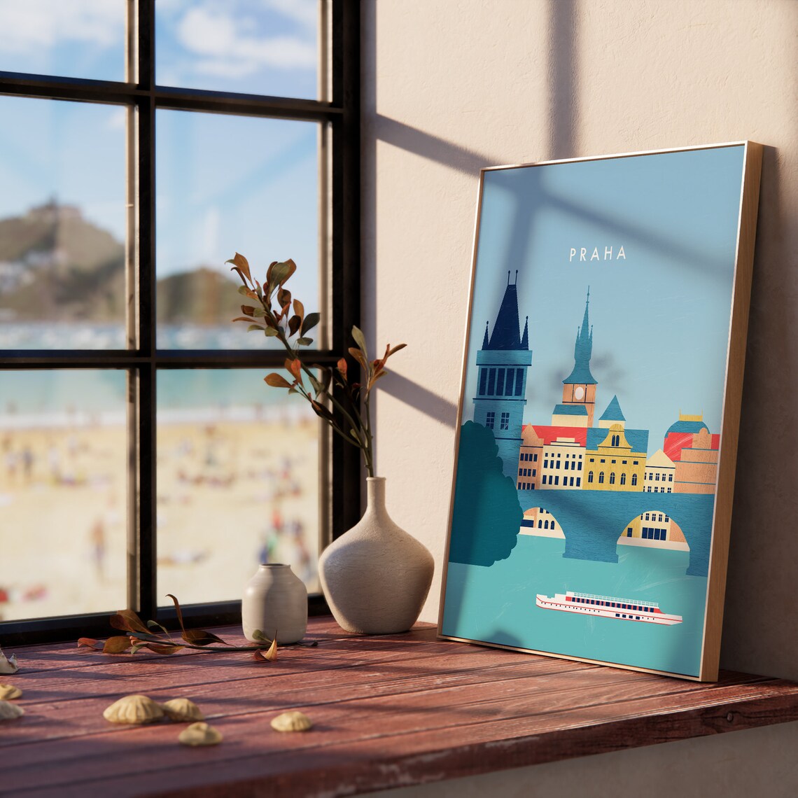 Prague Minimalist Cityscape Art Print, Praha - Image 3