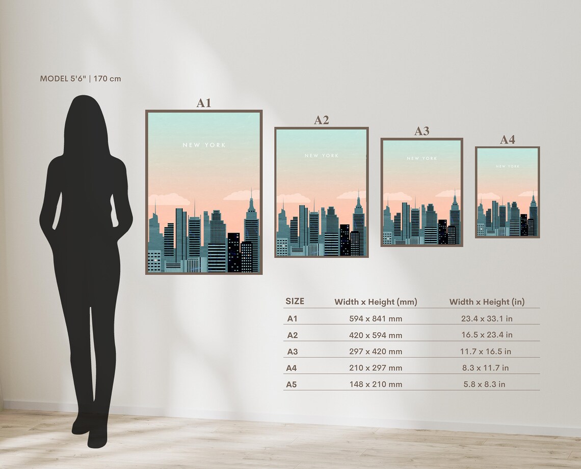 New York Skyline Minimalist Travel Poster, NYC - Image 2
