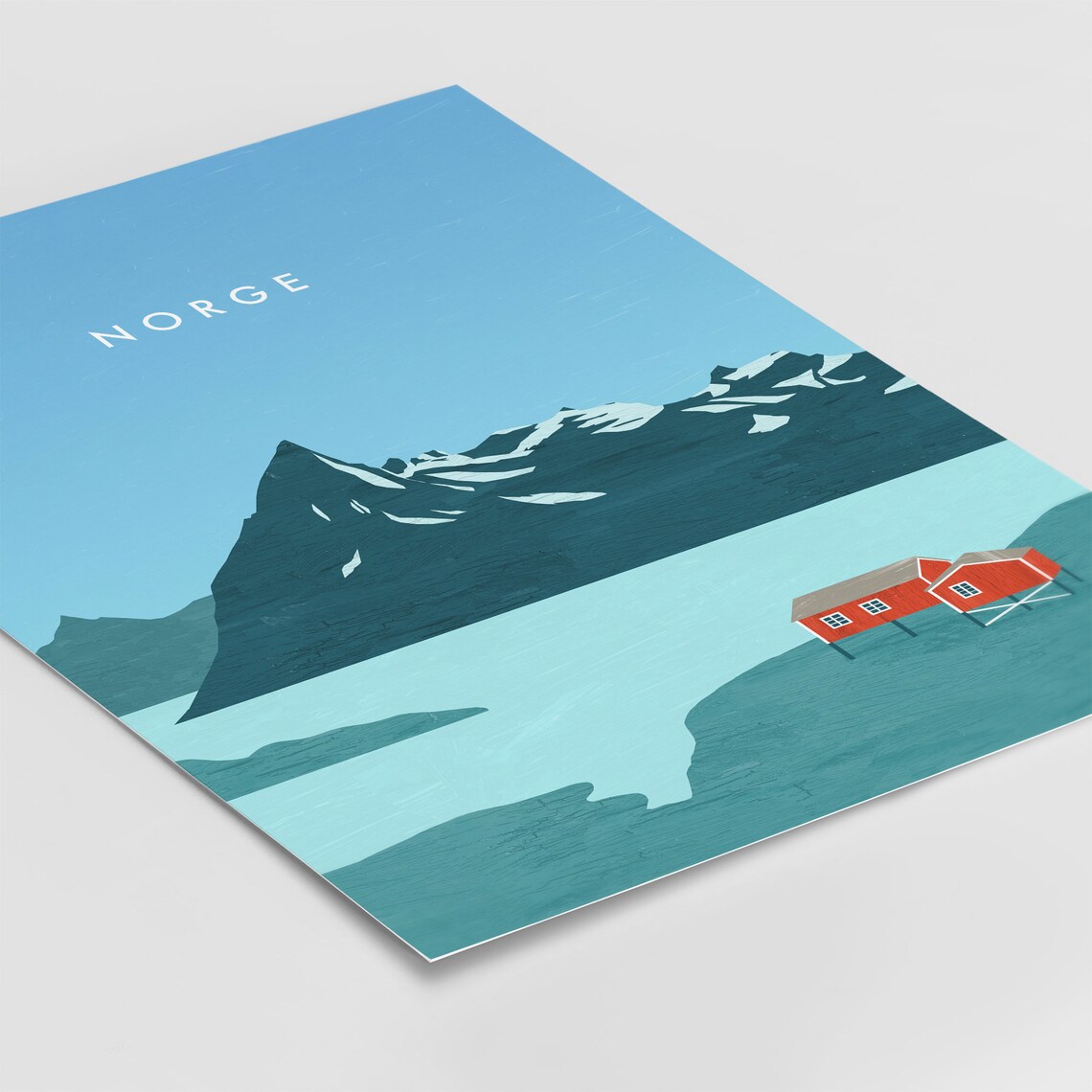 Norway Scandinavian Landscape Travel Poster - Image 2
