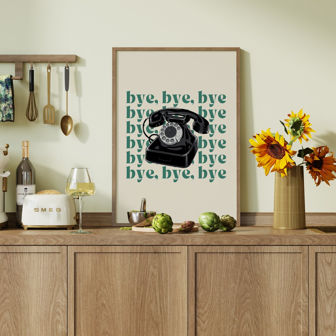 Irish Phone Call Goodbye Retro Vintage Art Print - Image 4