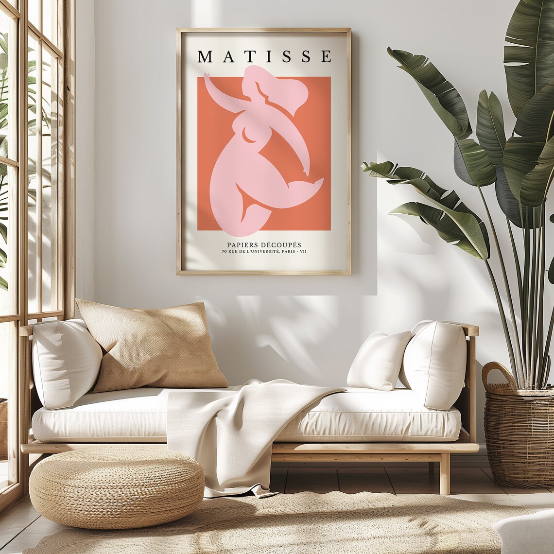 Matisse Pink Dancer Papiers Decoupes Terracotta Square Exhibition Poster - Image 3
