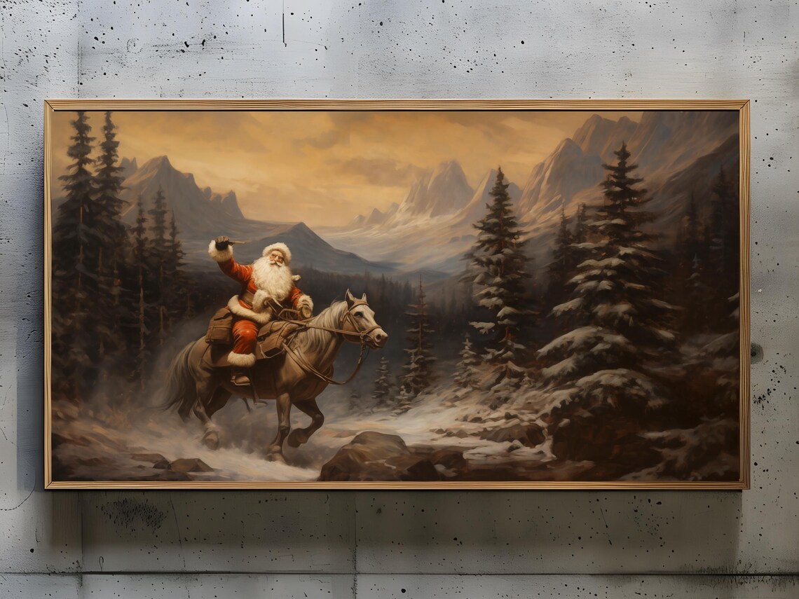 Vintage Christmas Decor, Holiday Wall Art Print - Image 2