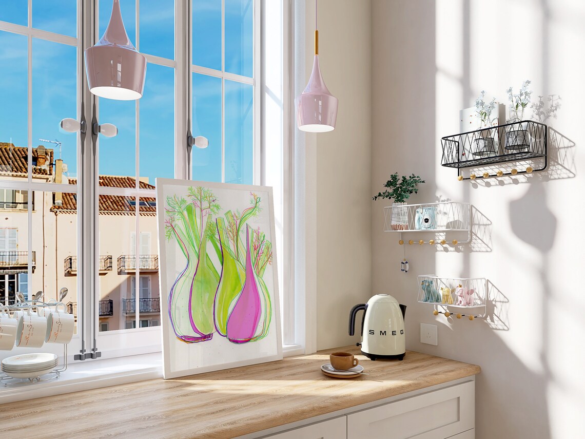 Fennel Decor, Kitchen Vegetable Illustration Art Print - Image 2