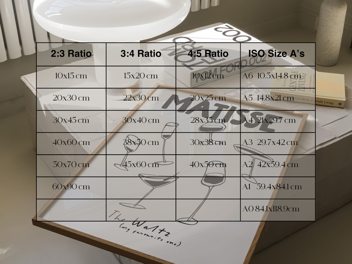 Matisse Style Line Art Wine Glasses The Waltz Bar Cart Poster - Image 5
