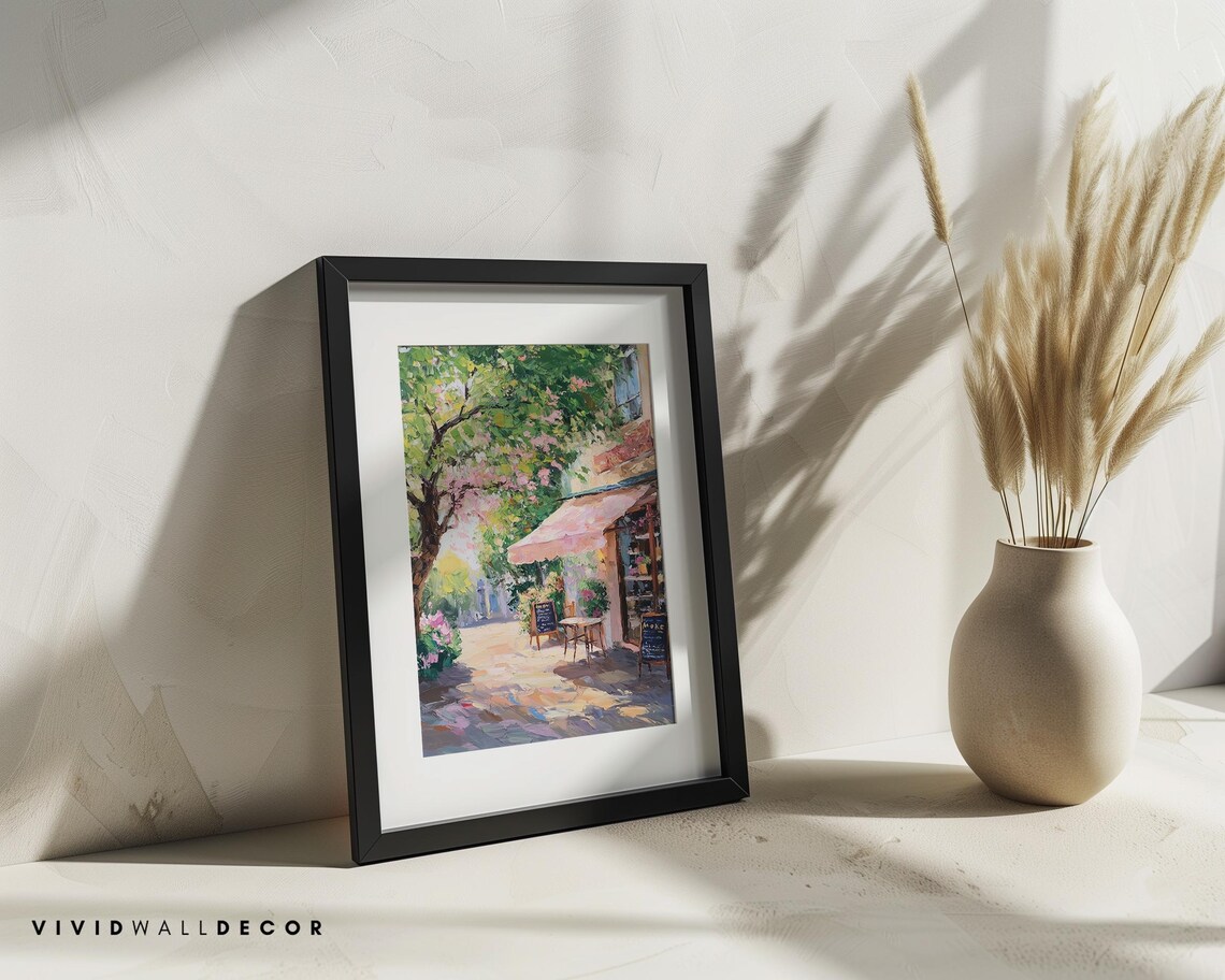 Impressionist Cafe Scene, Vintage Coffee Shop Poster - Image 3