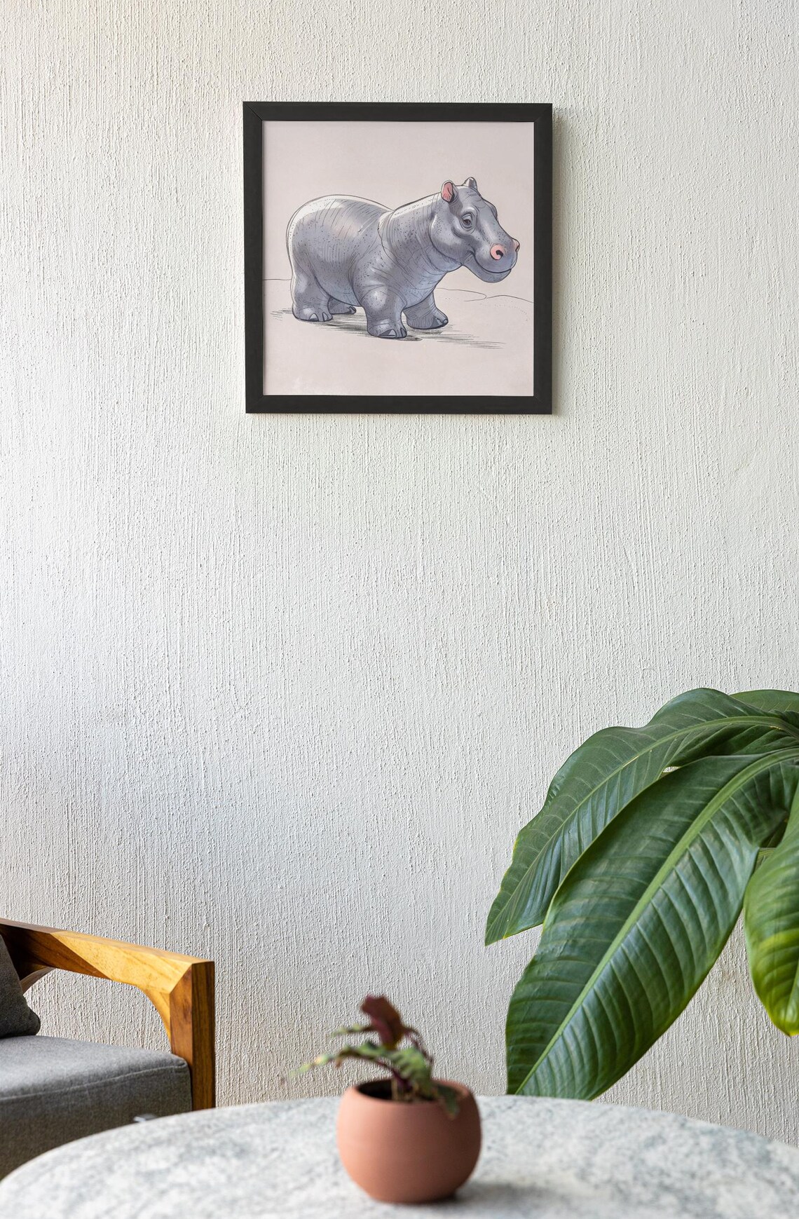 Hippo Lover Gift, Animal Poster For Kids - Image 3