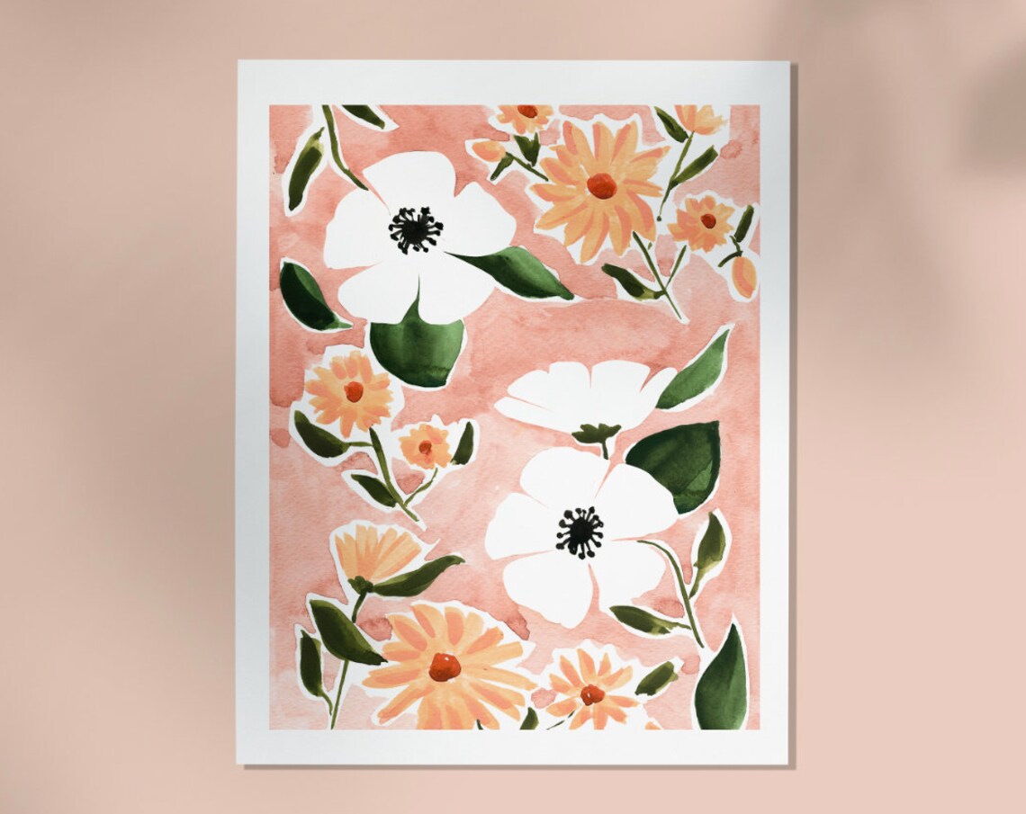 Summer Florals Art Print, Sabina Fenn Illustration