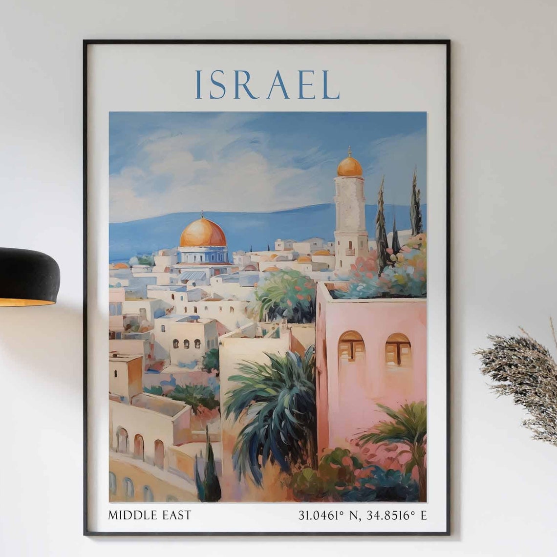 Israel Jerusalem Old City Golden Dome and Rooftops Panorama Poster