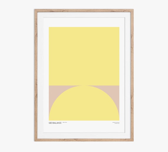 Mellow Yellow A Play With Geometric Shapes In Block Colors Instantly And Print From Home