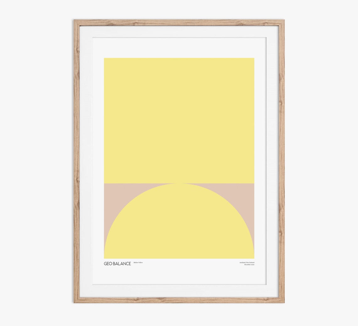 Mellow Yellow A Play With Geometric Shapes In Block Colors Instantly And Print From Home