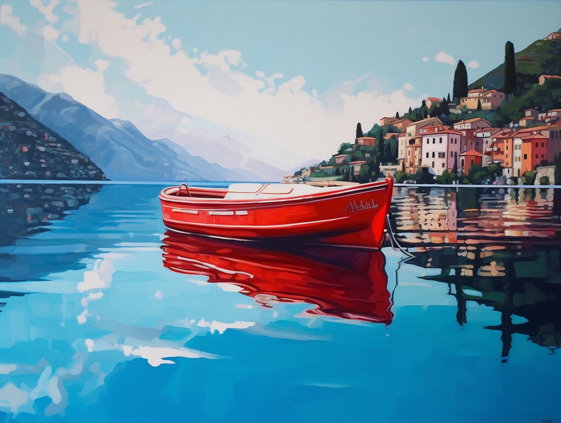 Pecoff Inspired Reflection On The Blue Boat