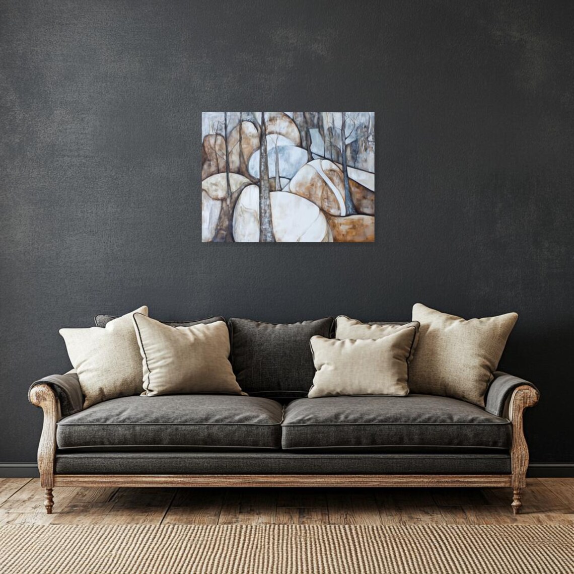 Abstract Nature Inspired Art Print, Modern Decor - Image 3