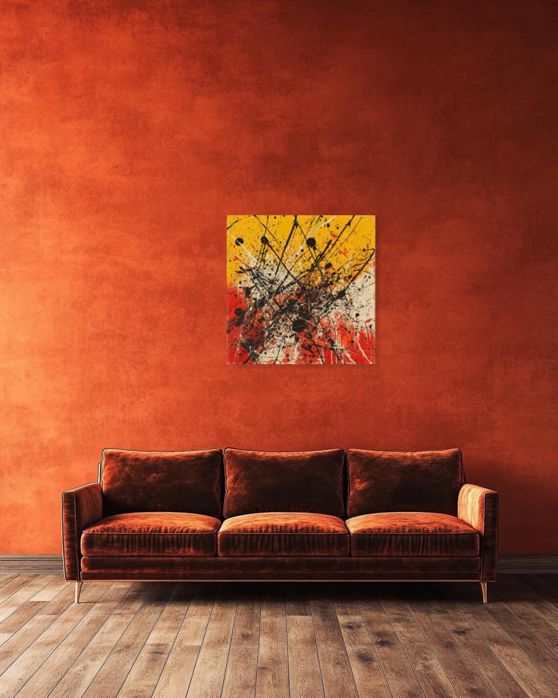 Abstract Expressionist Print Inspired By Pollock - Image 2