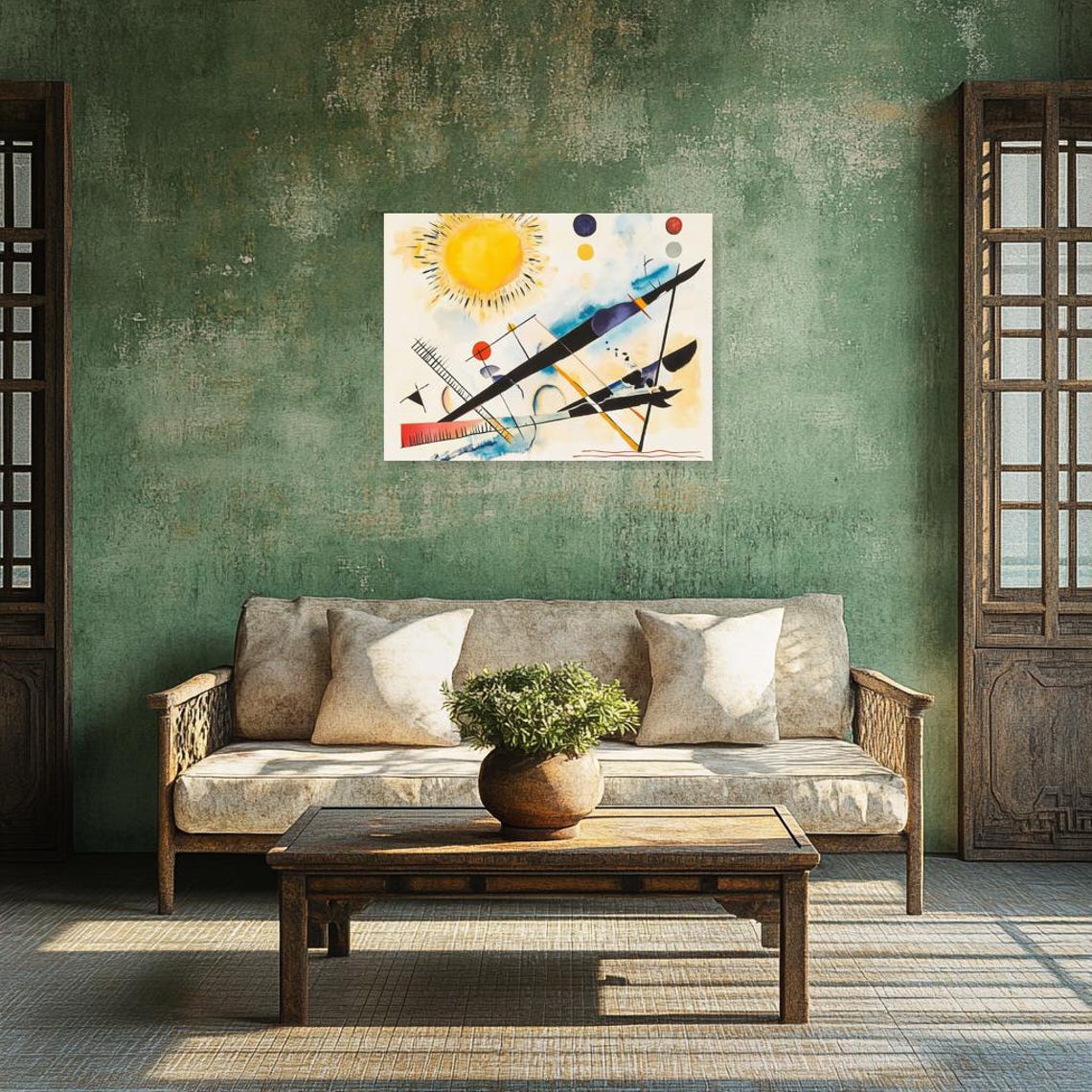 Abstract Colorful Print Inspired By Wassily Kandinsky For Modern Art Wall Decor Home Decor - Image 2