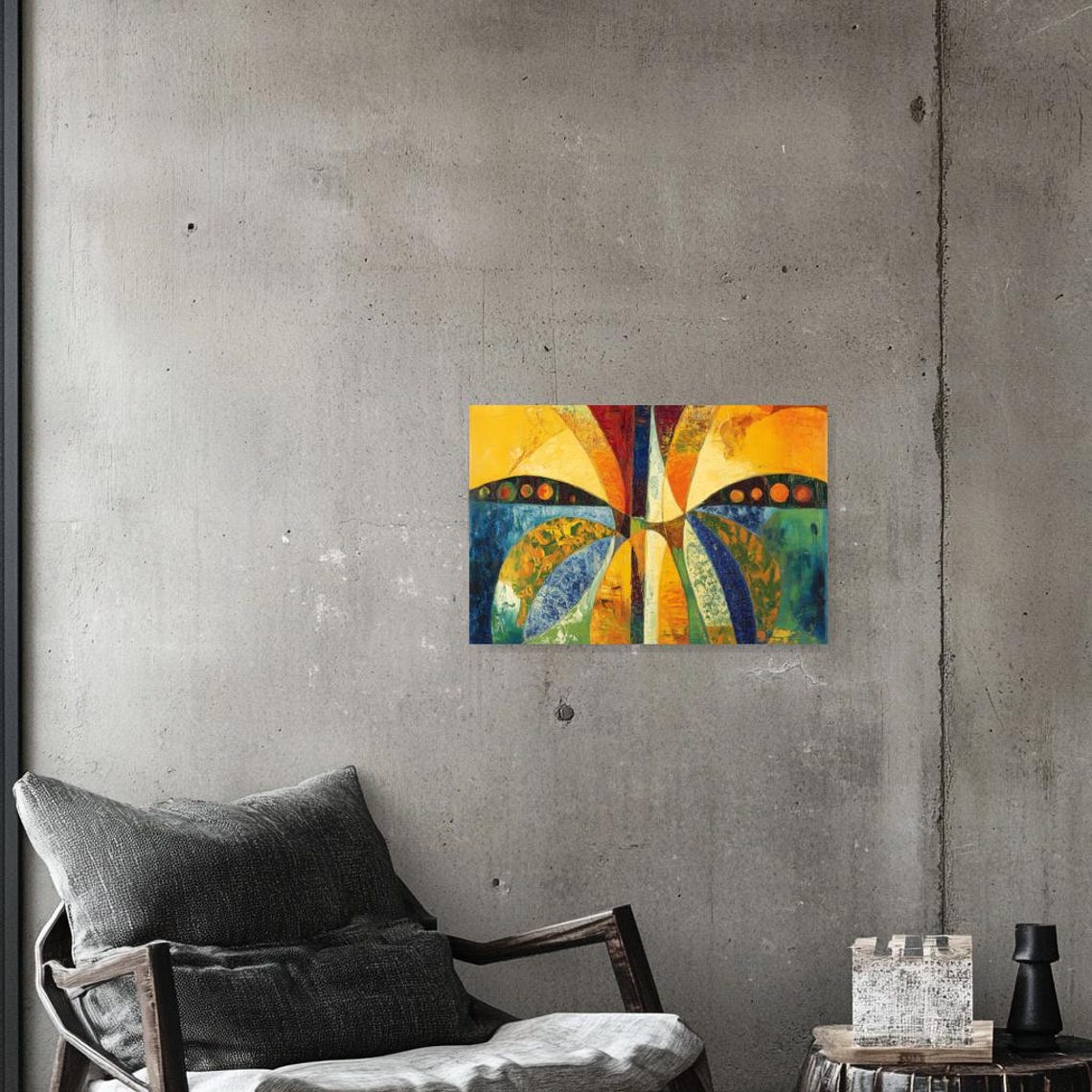 Abstract Print Inspired By Matisse With Bold Colors And Dynamic Shapes Perfect For Home Decor And Wall Art - Image 3