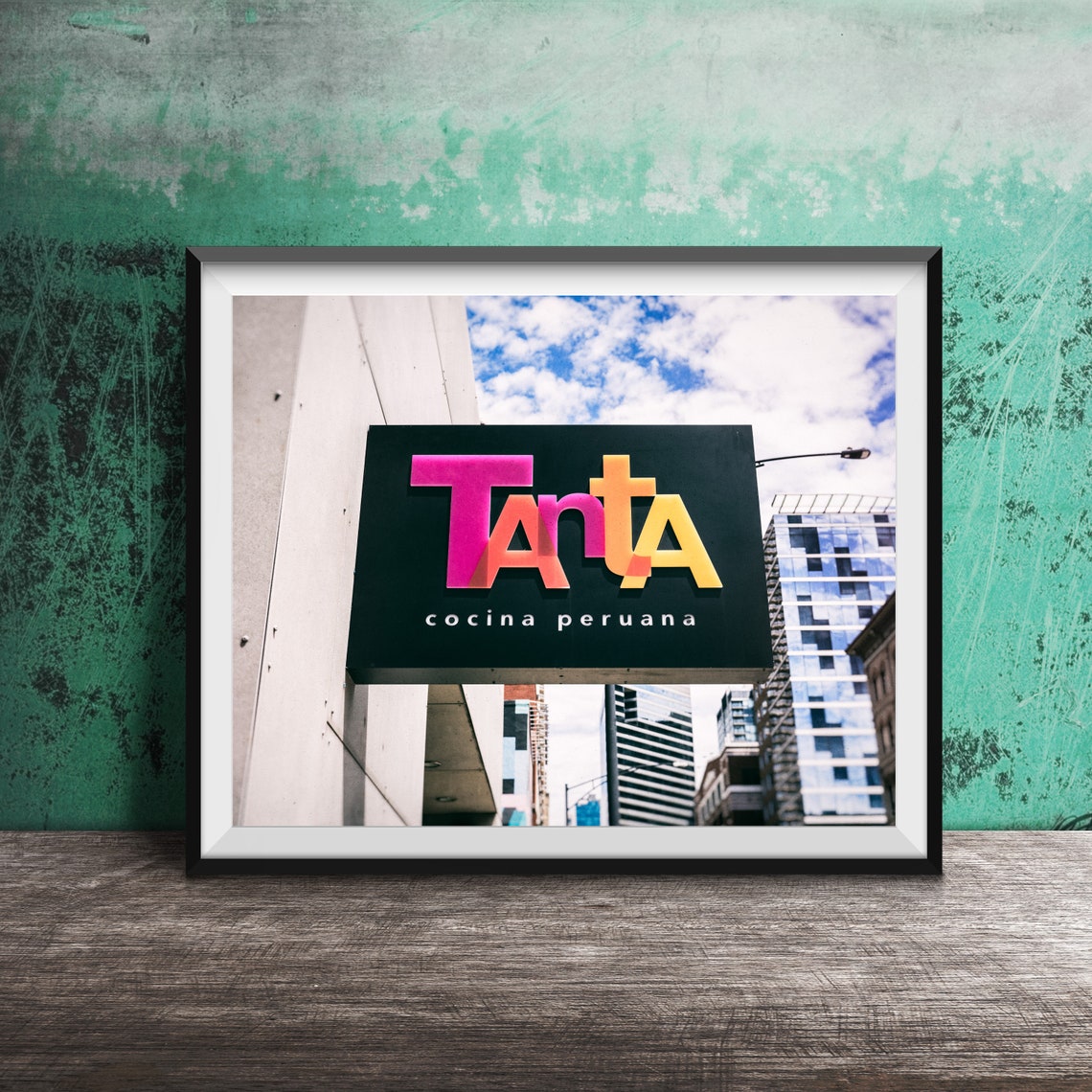 Tanta Peruvian Restaurant Chicago River North Sign Photo Poster