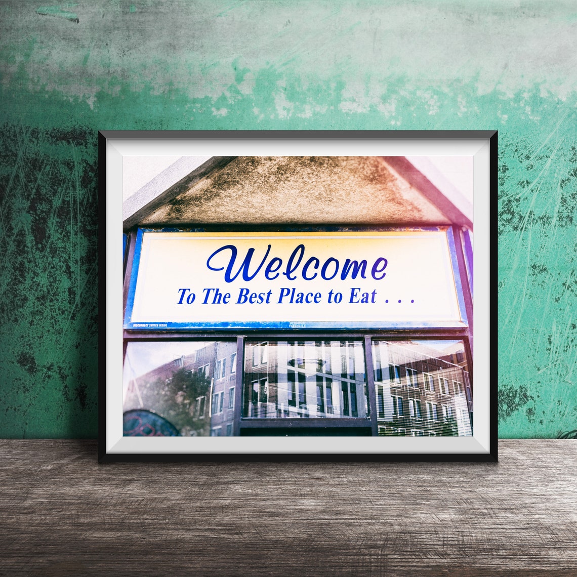 Welcome To The Best Place To Eat Classic Retro Diner Sign Poster