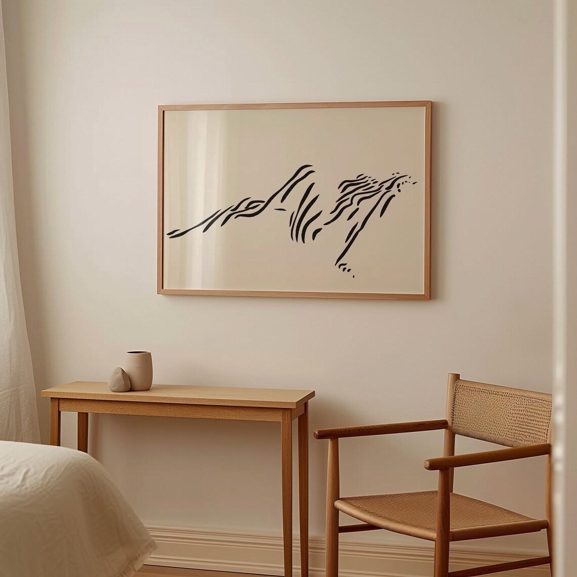Woman Figure Silhouette Modern Abstract Art Print - Image 4